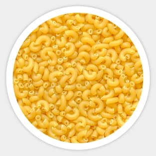 Macaroni Pasta Elbow Noodles Food Photograph Circle Sticker